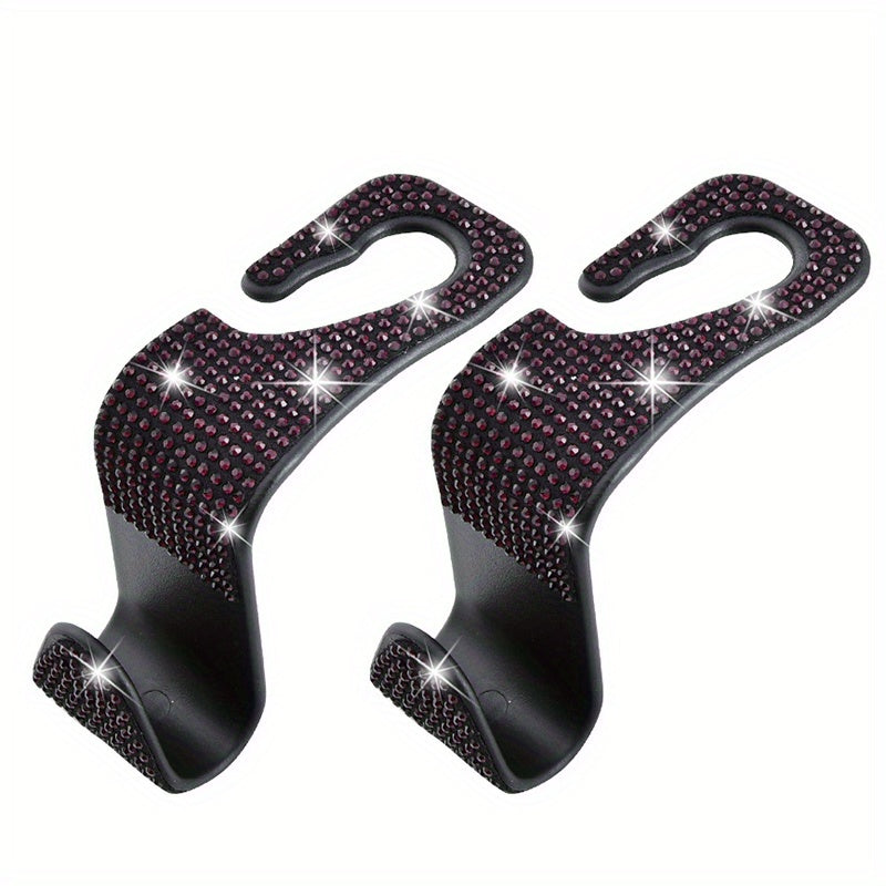 Ayollar uchun avtomobil o'rindig'i orqa tutqichli rhinestone bezatilgan saqlash tashkilotchisi, bardoshli ABS