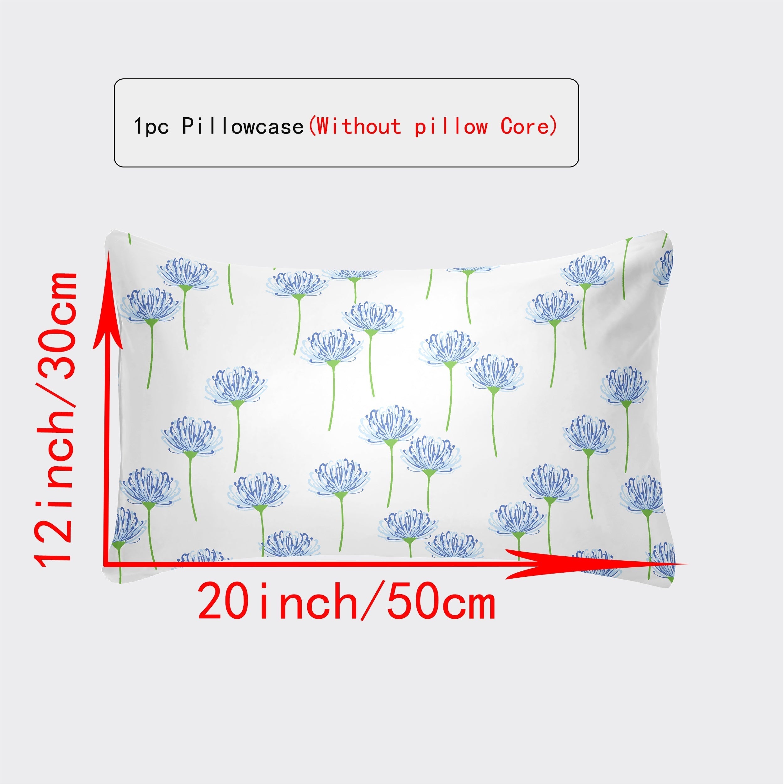 Luxurious Envelope Pillowcase Various Sizes White Gray Plaid Red Green Botanicals Leopard Geometric