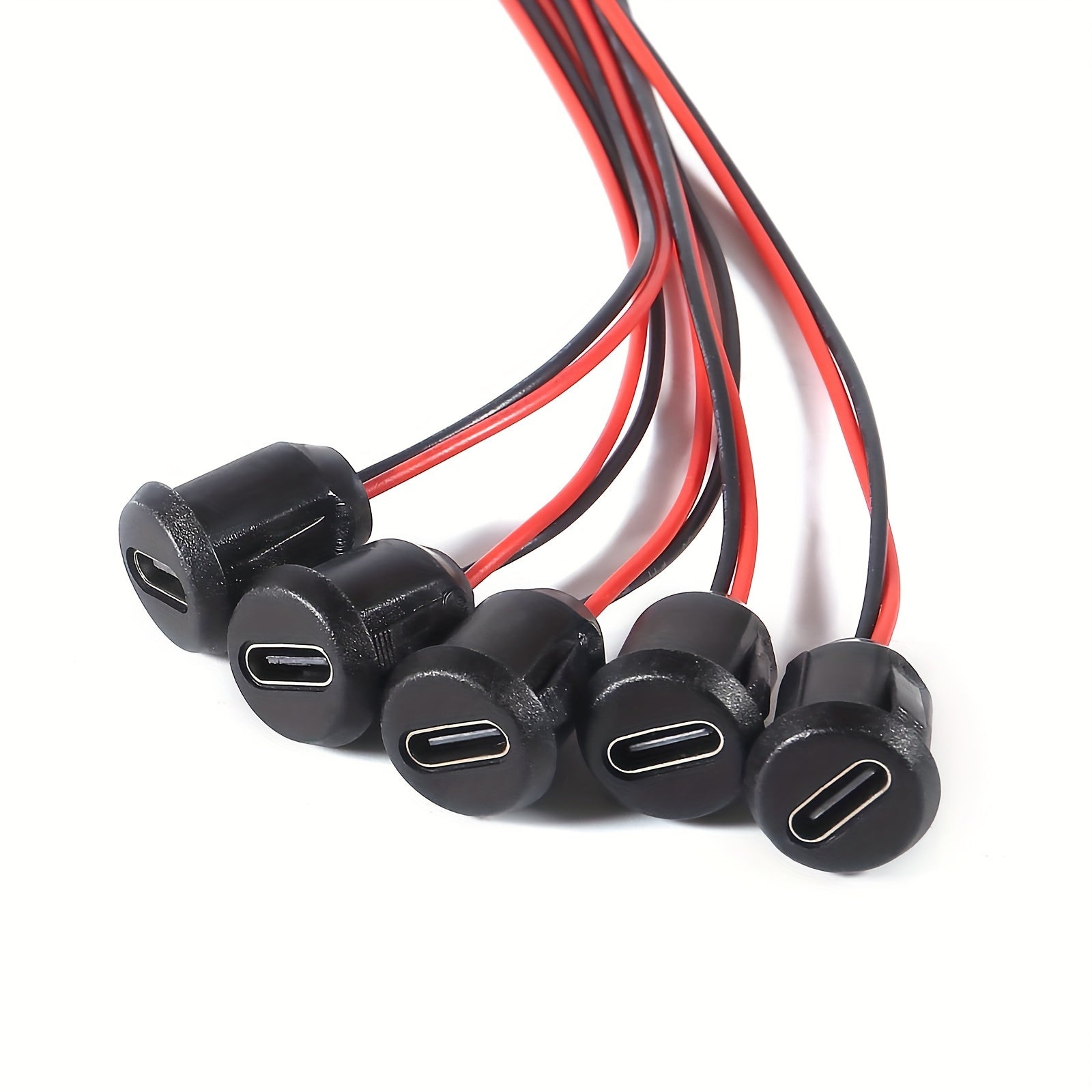 3pcs Black USB-C Female Charging Ports 12V Power Supply for RV Camping