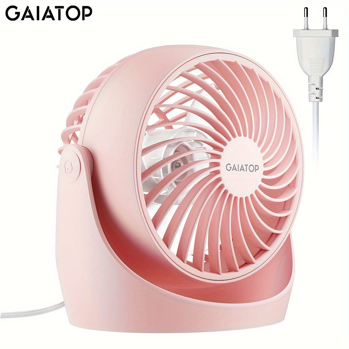 Table Fan for Bedroom Office Kitchen 360° Adjustable Tilt Quiet 3-Speed