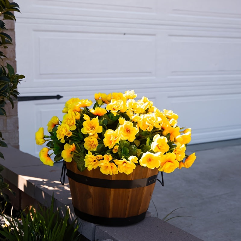 Sun'iy kamelliya gullari, UV qarshilik, tashqi bezak, 4 buket