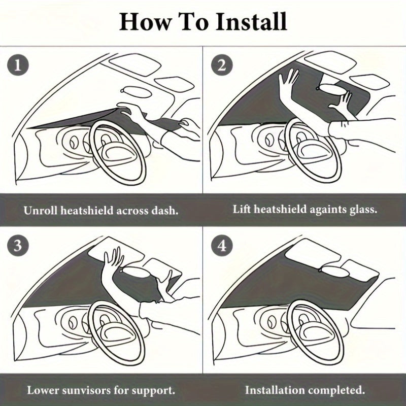 Universal Car Sun Visor with Aluminum Foil Bubble UV Protection