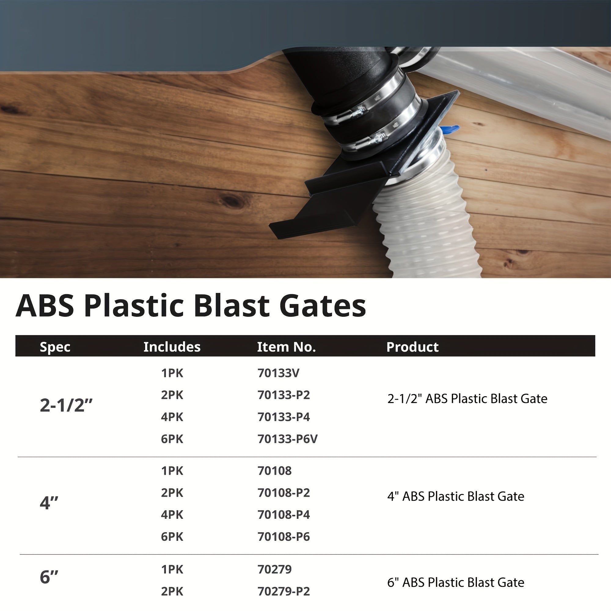 10.16cm Manual Dust Collection Blast Gate Sliding Gate Control No Electricity Needed