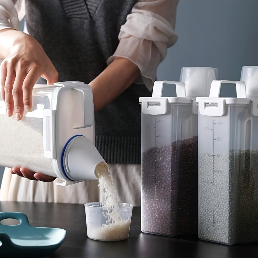 Dispensador de arroz a prueba de humedad de gran capacidad y hermético