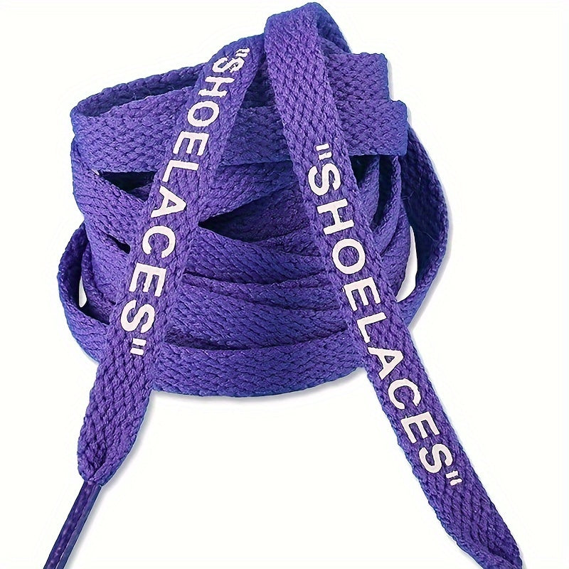 Unisex Polyester Sports Shoe Laces Flat Replacement 7 Colors 100cm-140cm