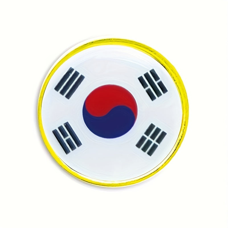 Set of 20 South Korea Flag Lapel Pins Alloy Brooches for Suits and Jackets