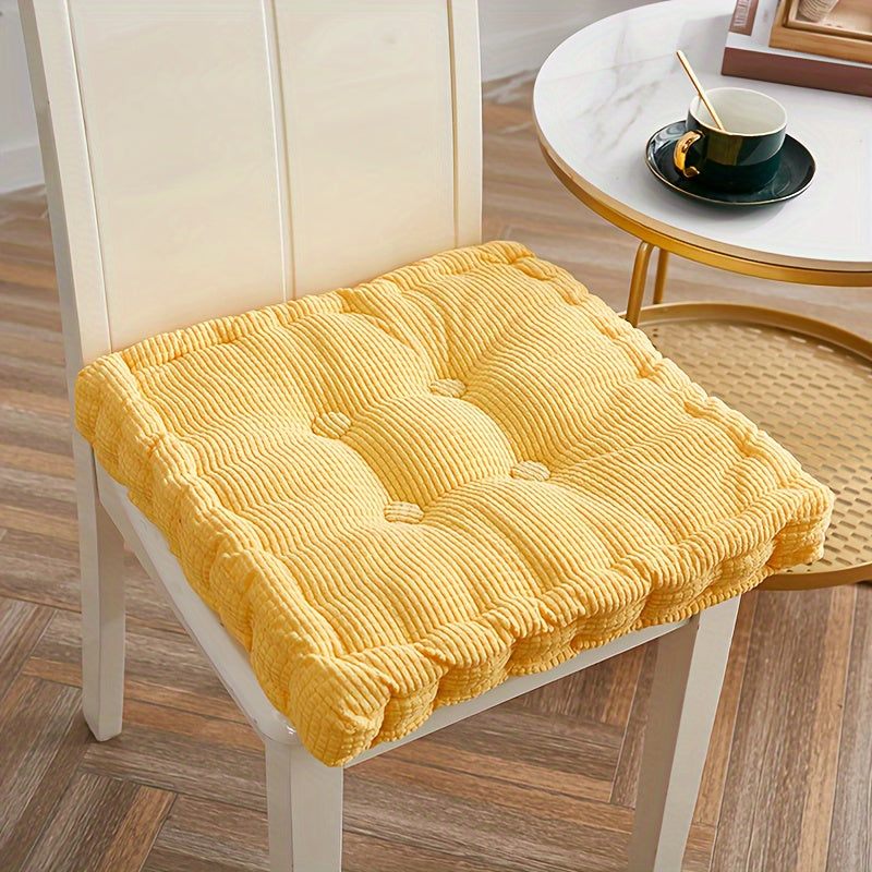 Round Dandelion Corduroy Seat Cushion for Office Bedroom Dining Chair Thick and Soft