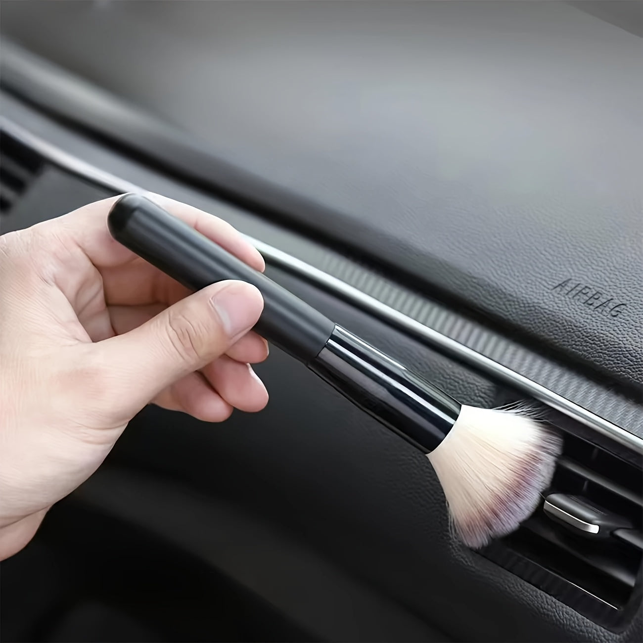 2pcs Microfiber Car Detailing Brush Soft Bristle Interior Vent Dash Cleaner