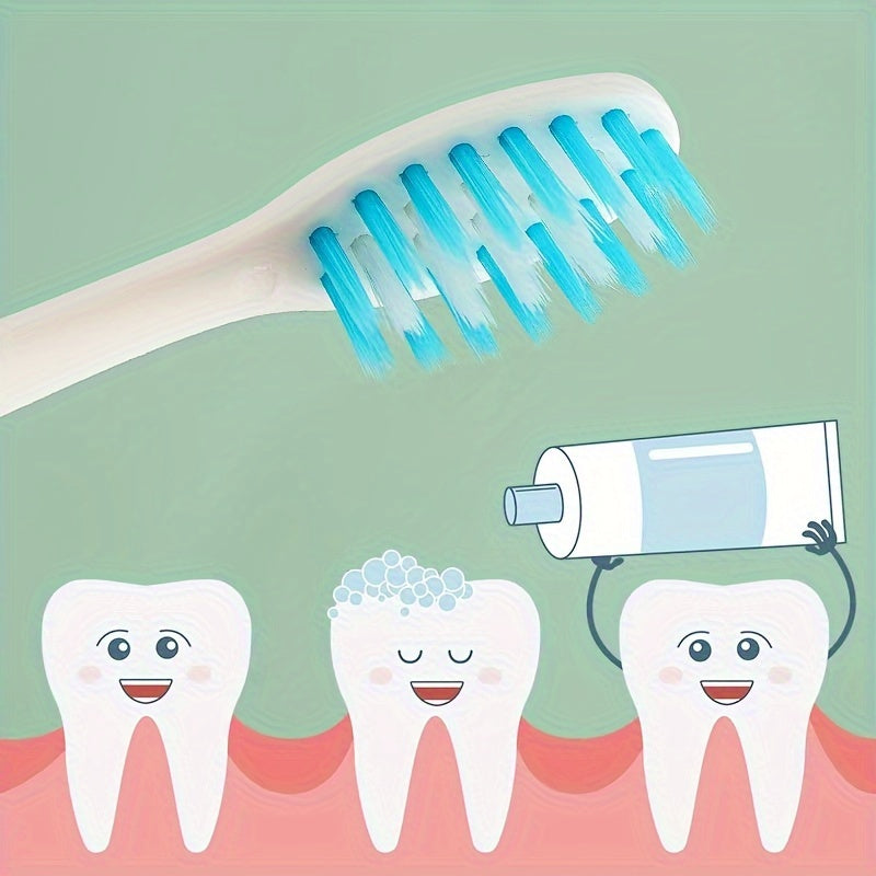 Set of 4 Cartoon Bear and Rabbit Toothbrushes Soft Bristles Small Head Unisex Adults