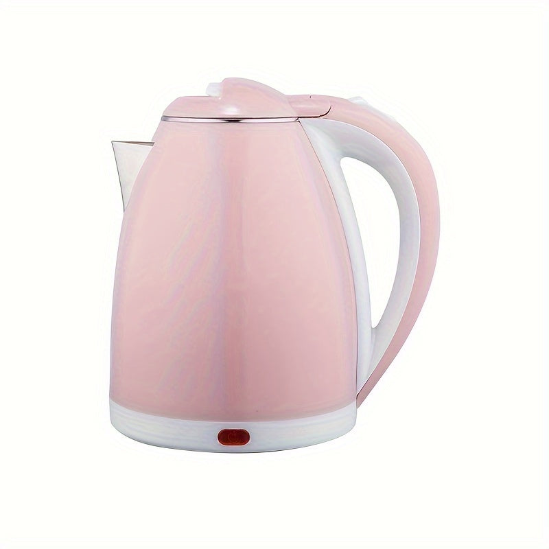 Stainless Steel Electric Kettle White Portable Double Layer Fast Boiling