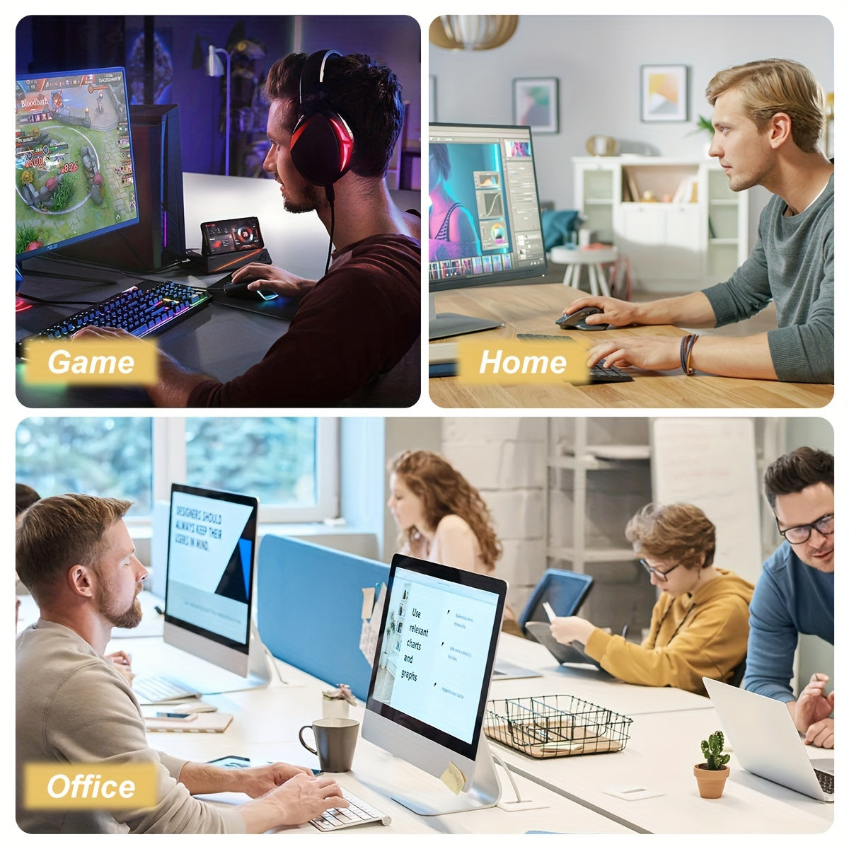 Large Floral Pattern Mouse Pad with Rubber Base Washable Non-Slip for Gaming and Office