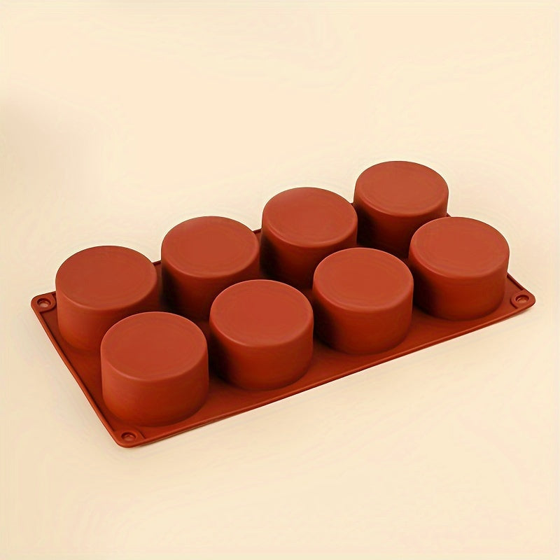 Silicone Mousse Cake Mold 6 8 12 Cavity Round Jelly Pudding Egg Tart Baking Tool