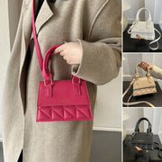 Women's Quilted Crossbody Bag with Adjustable Strap Magnetic Closure and Diamond Stitching