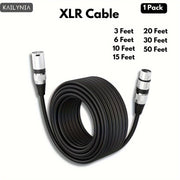 3-Pin Balanced XLR Audio Cable Male to Female Shielded for Microphones and Studio Use