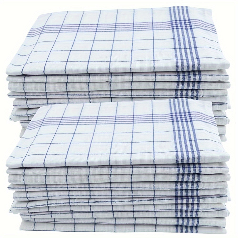 6/12 шт. Кухонное полотенце в клетку с абразивной подушечкой