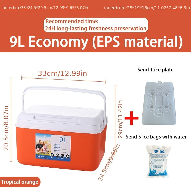 Portable Insulated Cooler Box for Outdoor Fishing Royal Blue Non-Electric Food Contact Safe