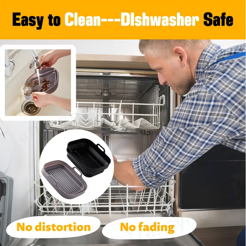 4 ta silikon havo fritöz aksessuarlari to'plami - ichiga egiluvchan ikki qopqoq qoplamalari va pech qo'lqoplari kiradi, yopishqoq va issiqqa chidamli, Ninja, Tower va boshqa modellarga mos keladi.