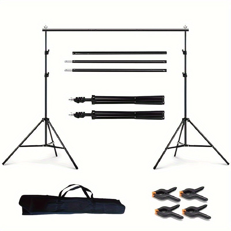 2x2m Photography Background Stand with Cloth and Props for Studio Shooting