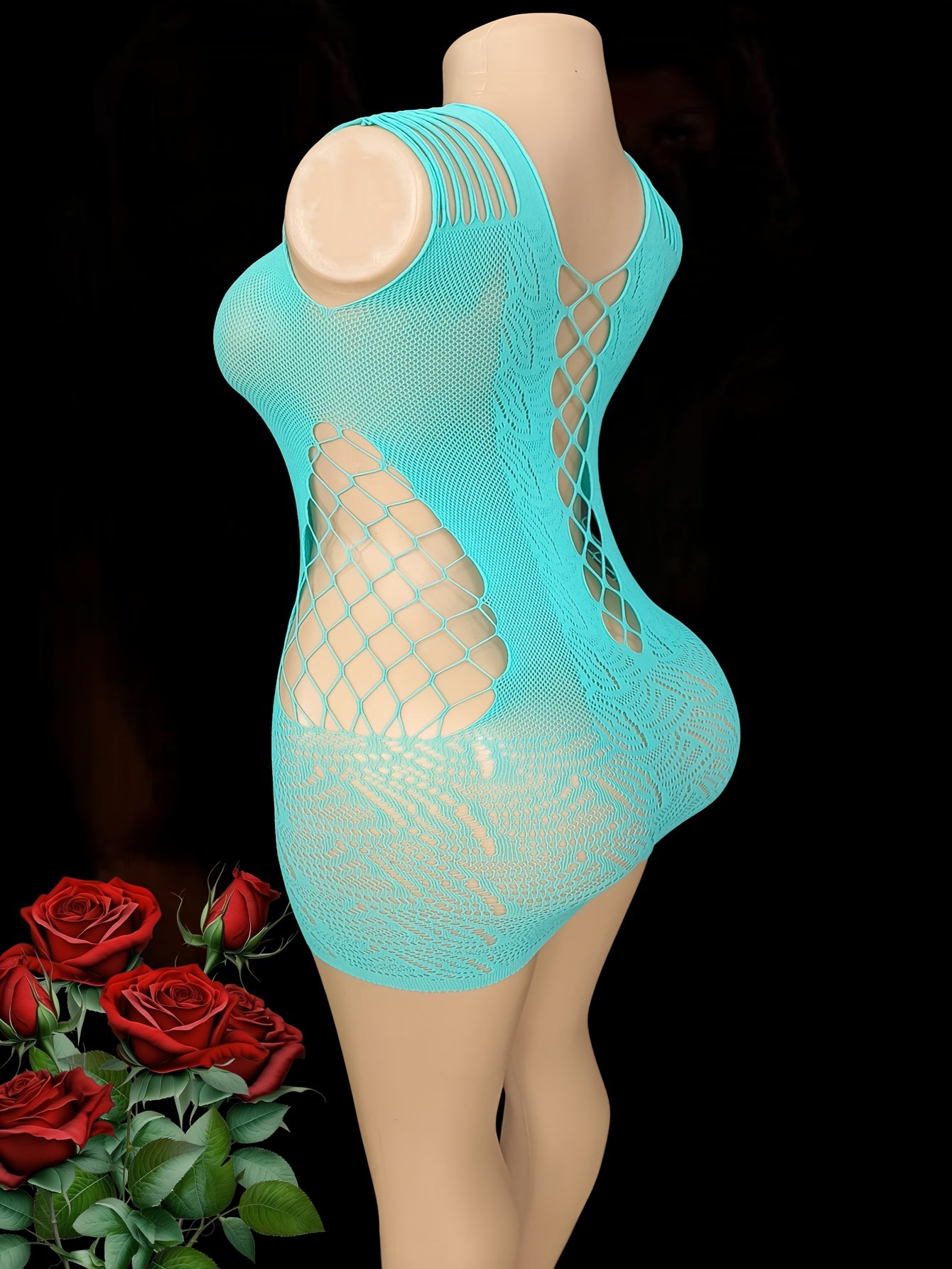 Women's Sheer Floral Lingerie Bodysuit Hollow Out No Padding Light Support