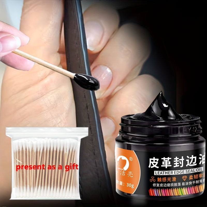 Black Edge Seal Oil for Leather Shoes Boots Bags Watch Repair 1 Pack