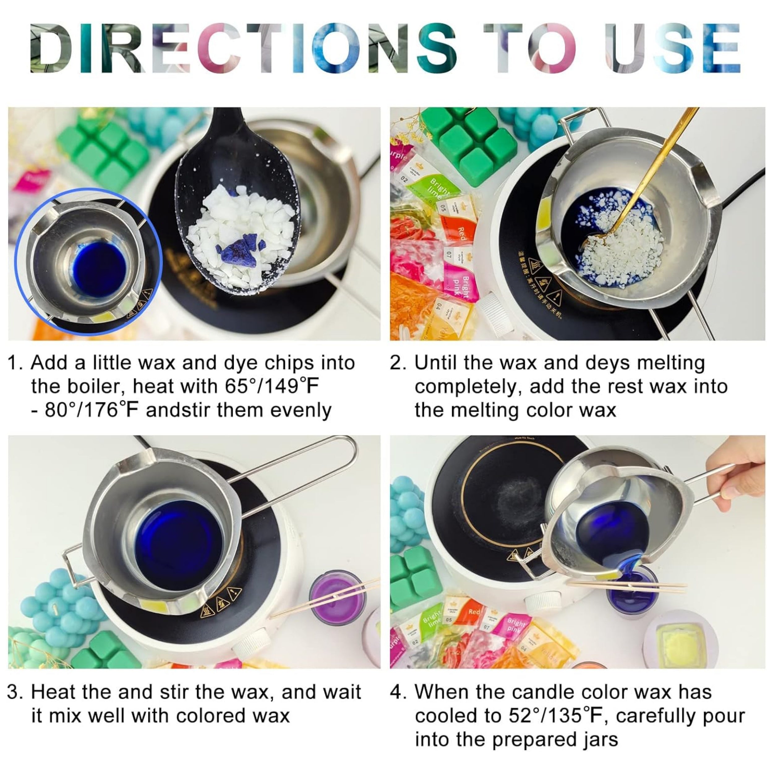 16 Colors Candle Wax Dye Set 5g for Candle Making