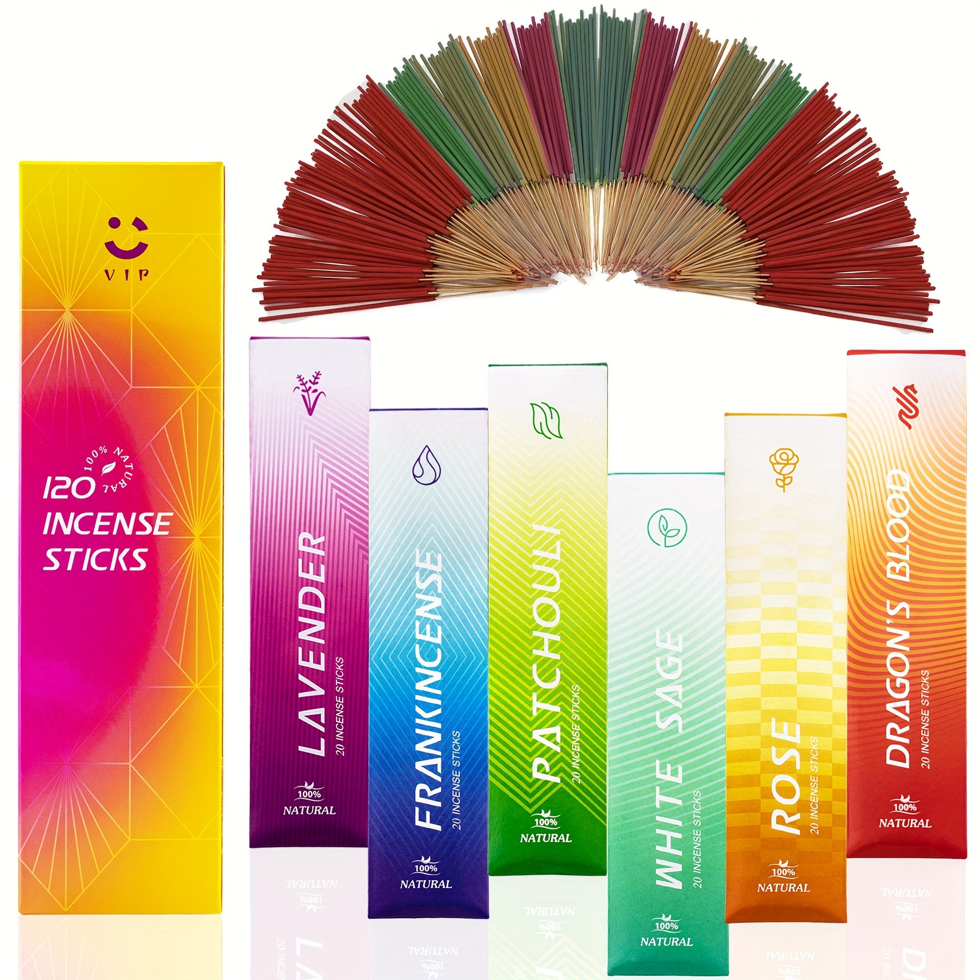 Набор из 20 натуральных древесных палочек для благовоний для очищения, исцеления и расслабления, идеальный подарочный набор для йоги и медитации, без перьев.