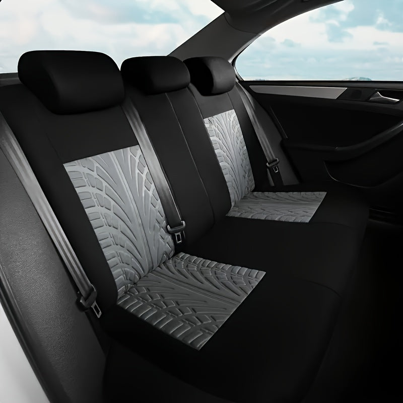 Universal Car Seat Covers for 5 Seats with Printed Letter Design Polyester Fit Most Vehicles
