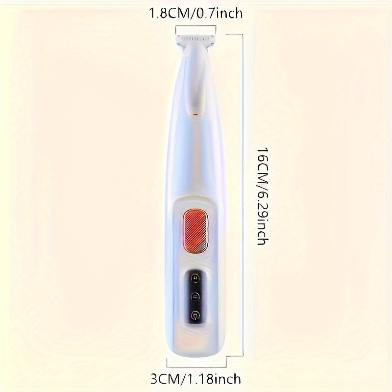 Cordless Pet Hair Trimmer with LED Lights USB Rechargeable Quiet Grooming for Dogs and Cats