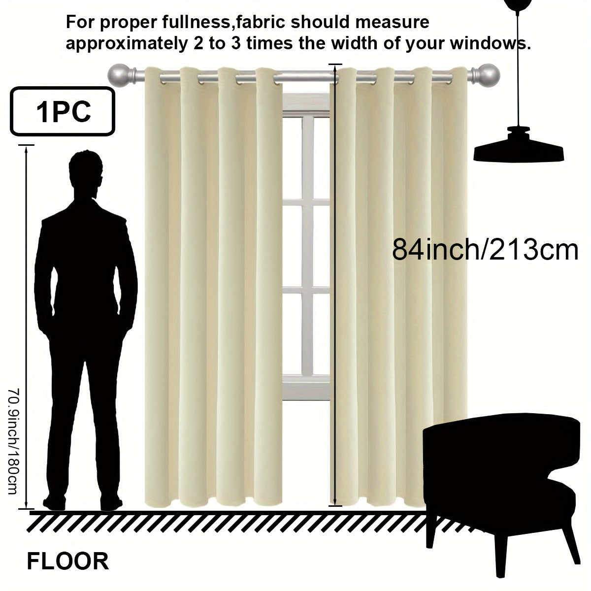 Insulation Blackout Circle Curtains for Bedrooms and Living Rooms Noise Blocker