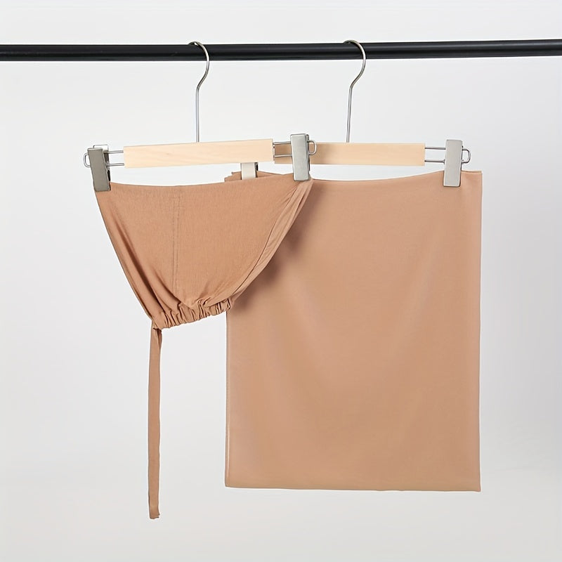 Set of Two Elastic Chiffon Undercap Scarves with Breathable Inner Hijab Cap and Sunscreen Hijab