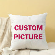 Soft Short Plush Pillowcase Custom Pet Dog Family Photo 45.72cm Sofa Decor Gift