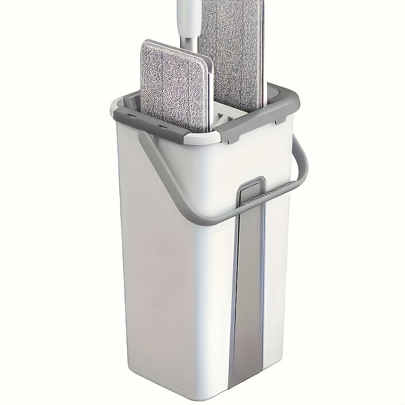 Uy tozalash to'plami, mop va kova bilan, qayta ishlatiladigan mikrotoʻlqinli padlar, buriladigan tekis mop