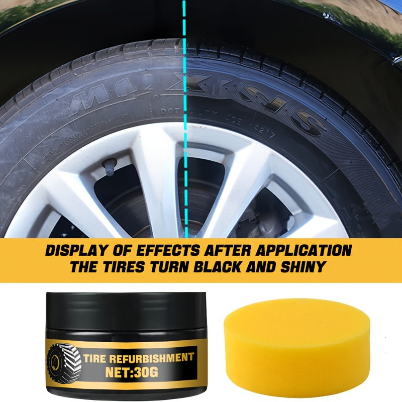 Tire Blackening Cream Car and Motorcycle Tire Restorer Black Paste