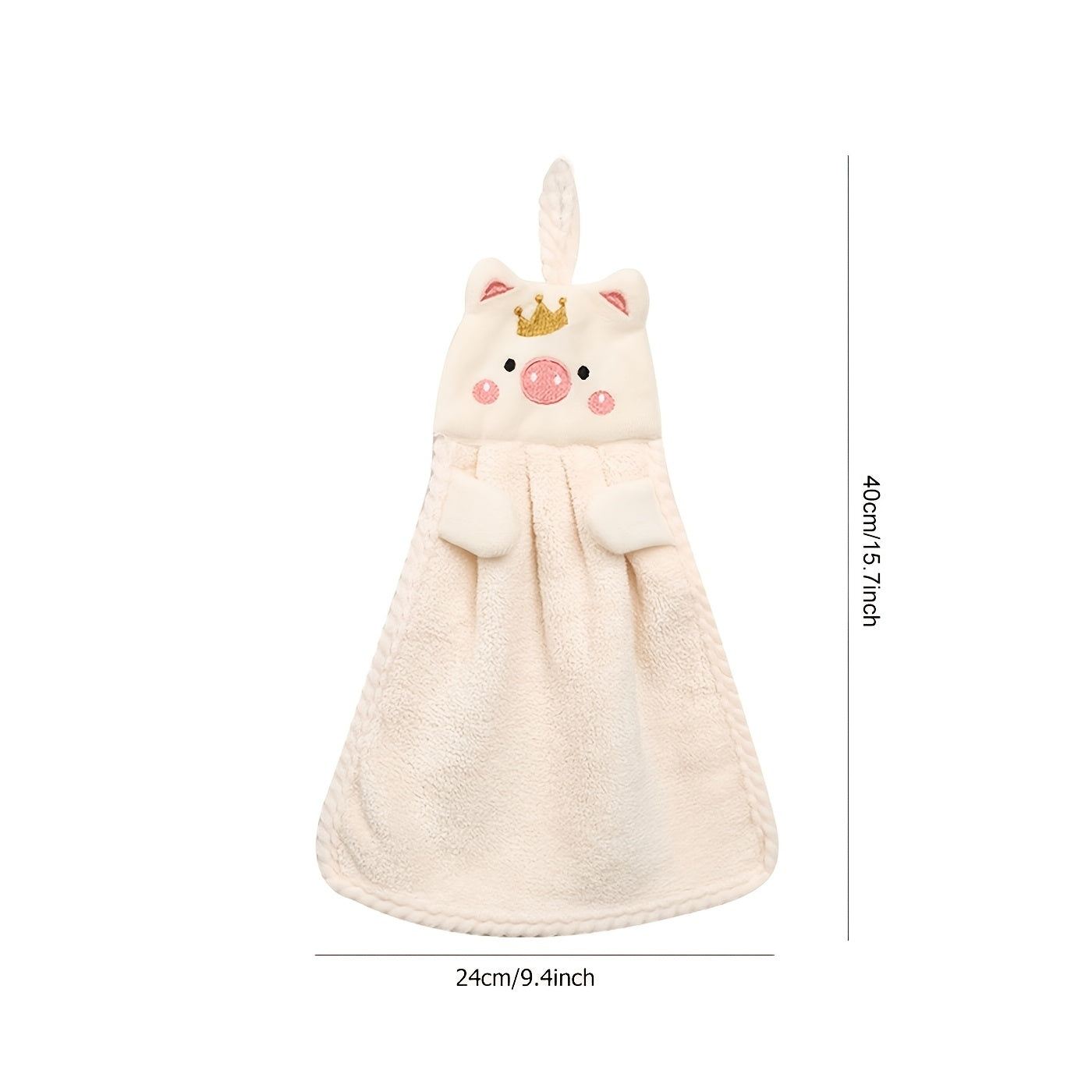 Cute Pig Hand Towel Kitchen Absorbent Versatile Household Use