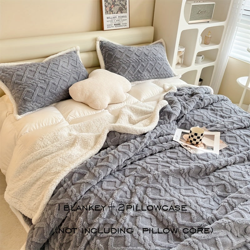 Ko‘p qismli yumshoq yotqizish to‘plami, yostiq qoplami bilan, ikki tomonlama echki junli, issiq, qulay