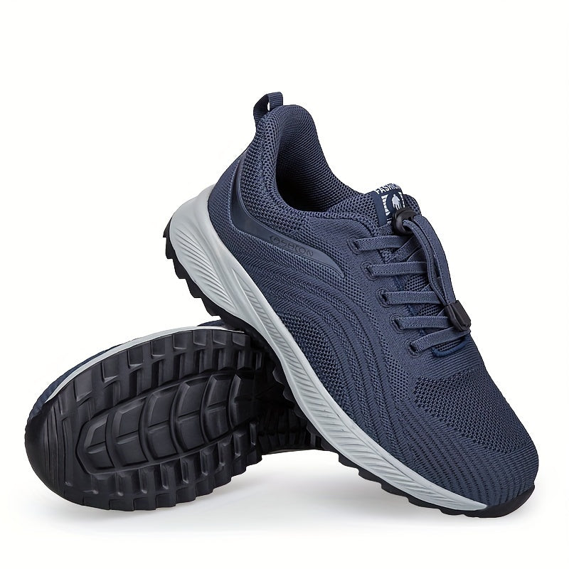 Erkaklar uchun nafas oladigan pastki krossovkalar, sozlanadigan qistirma bilan, yugurish, piyoda sayr qilish va yil davomida ochiq havoda faoliyatlar uchun ideal.