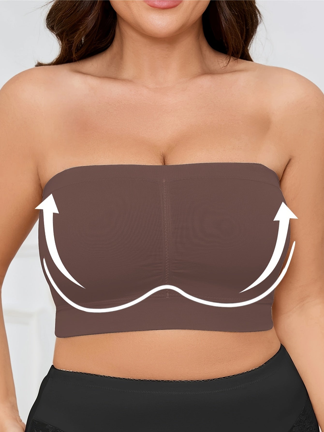 Women Seamless Sports Tube Tops Set Breathable Wireless No-Pad Yoga Casual