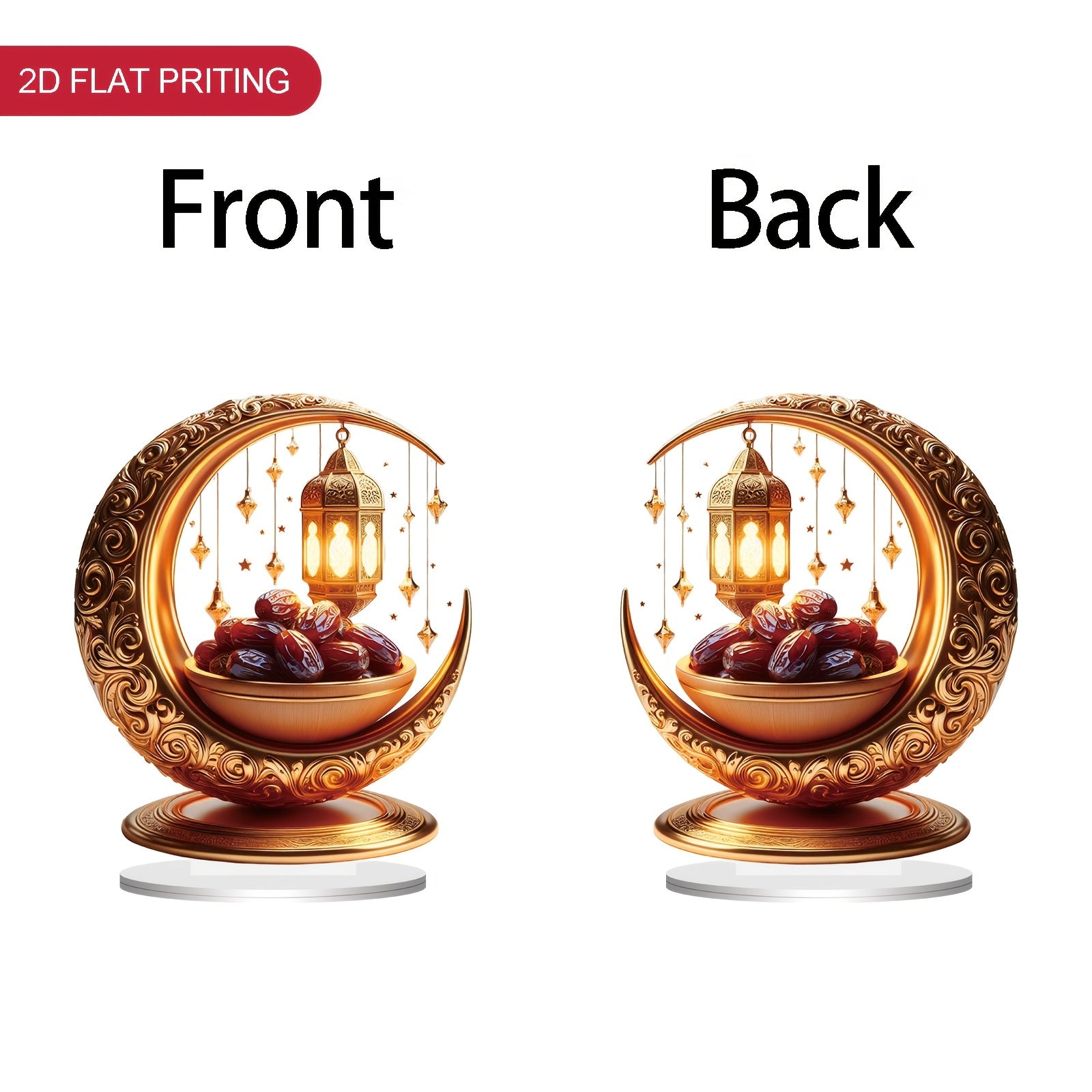 Akril Ramazon chiroqi bezaklari Eid va Mawlid bayramlari uchun stol yoki tashqi dekor