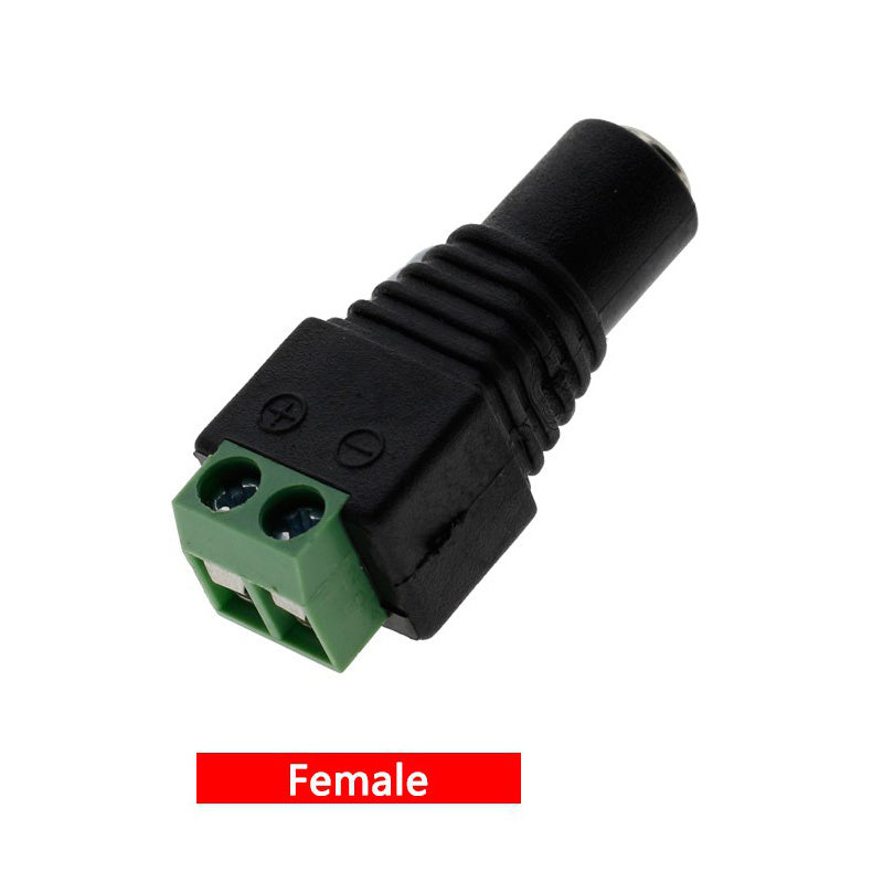 2pcs DC Power Connectors Male to Female 5.5mm x 2.1mm for LED Lights CCTV Cameras