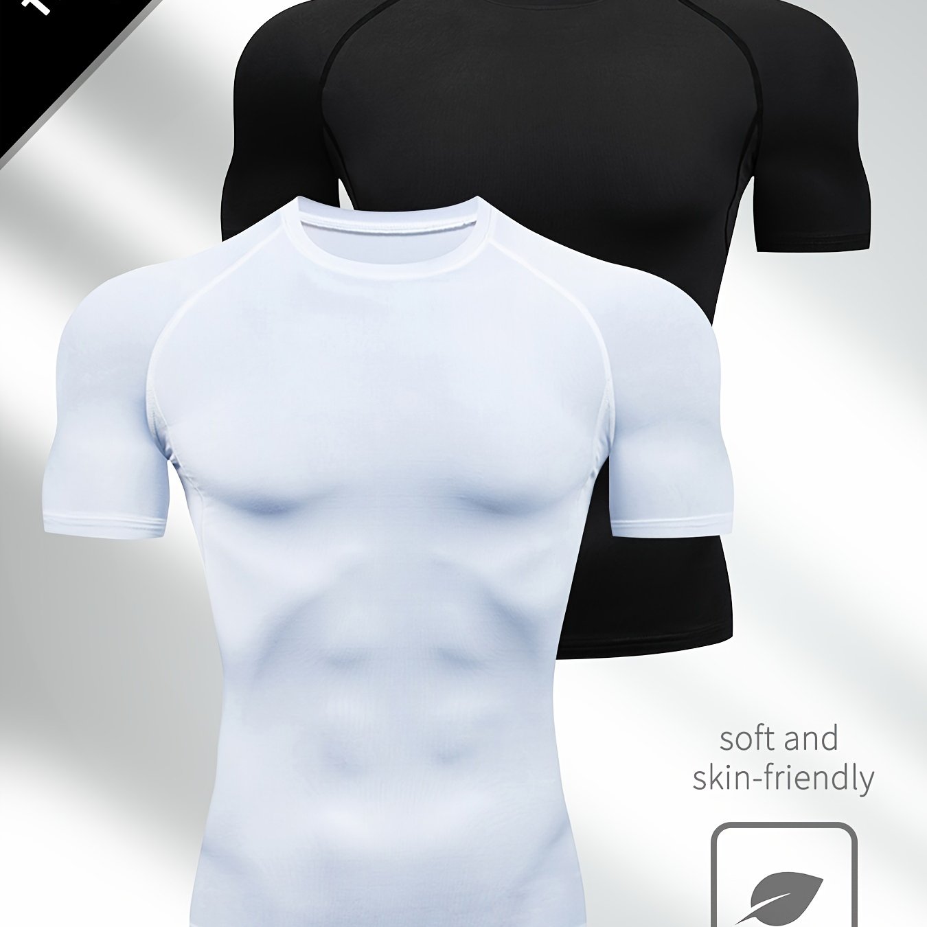 Men's Quick-Dry Slim Fit Short Sleeve T-Shirts for Sports and Casual Wear