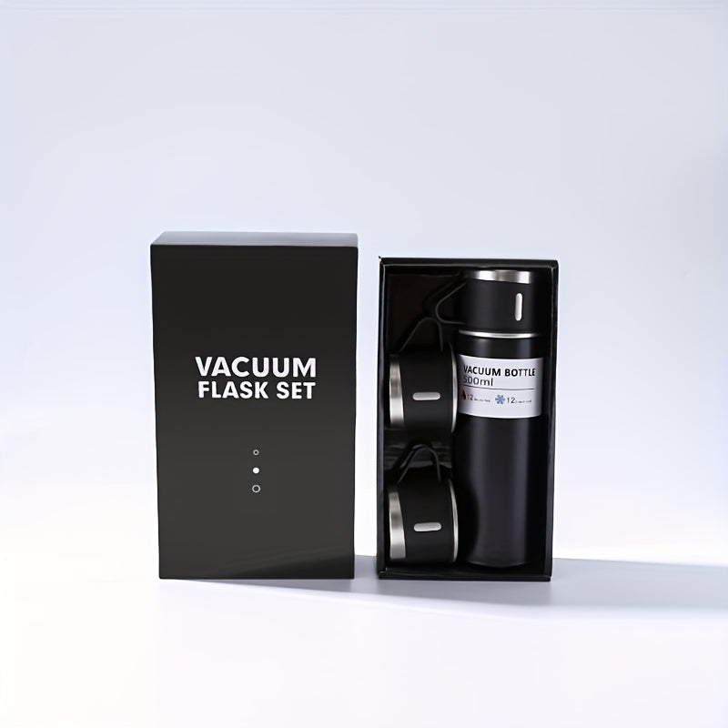 Модный термос для кофе, который вмещает 500 мл/16,9 унций, изготовлен из нержавеющей стали с вакуумной изоляцией. Включает кружку для горячих и холодных напитков, подходит для использования в качестве бутылки для воды в