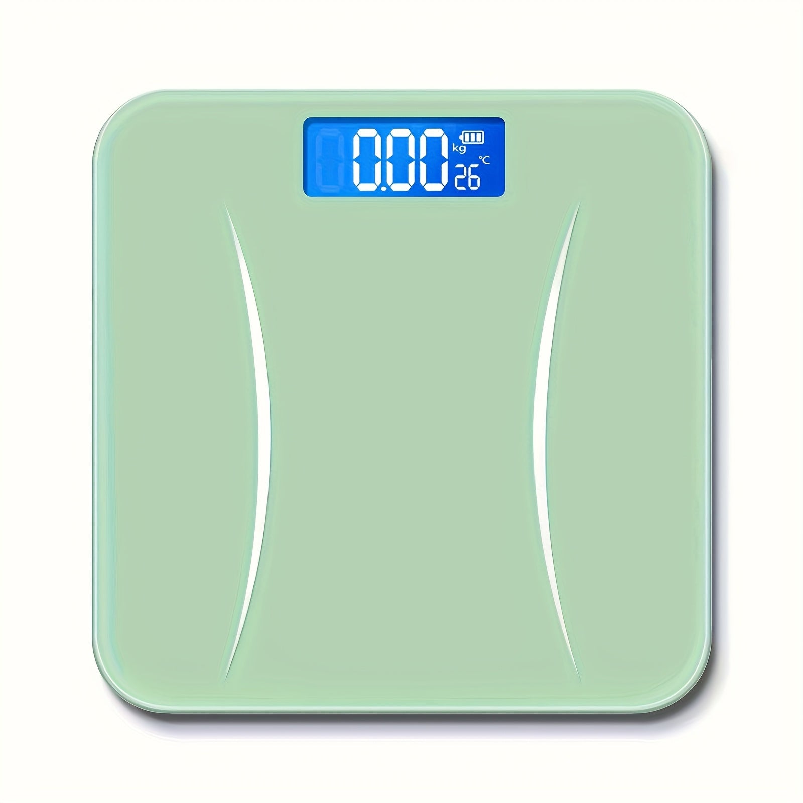 Digital Bathroom Scale with High Precision, Large LCD Display, Space-Saving