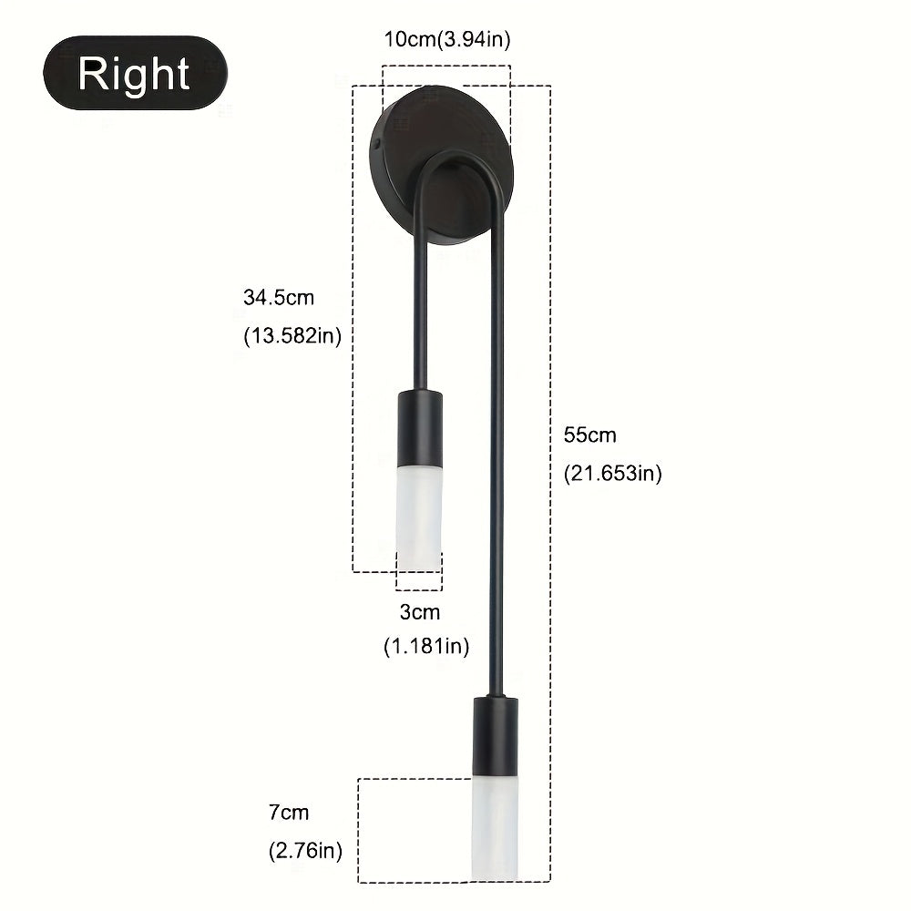 Black and Gold Wall Lamp with G9 Holder Candle-Style Indoor Lighting