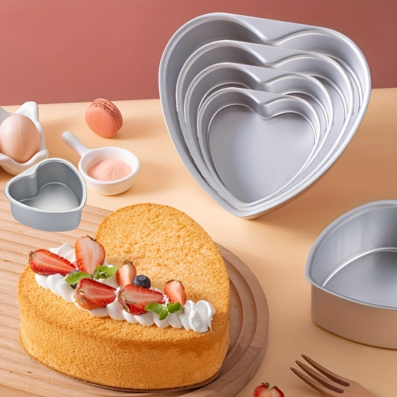 Heart-Shaped Anode Cake Pan and Loose Bottom Cake Molds Set, Non-Stick, Oven Safe, Halloween Baking