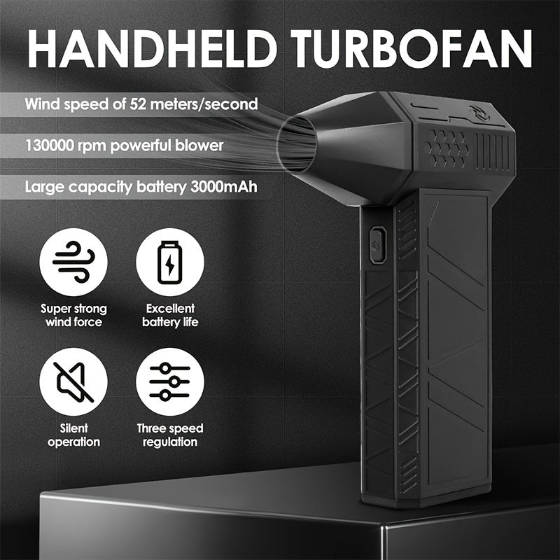 Qora portativ yuqori samarali havo purkagich tashqi sayohat, qor, suv, hayvonlar va jun uchun