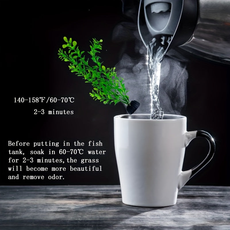 Artificial Aquarium Plants PVC Fake Fish Tank Landscaping Green Underwater Decor