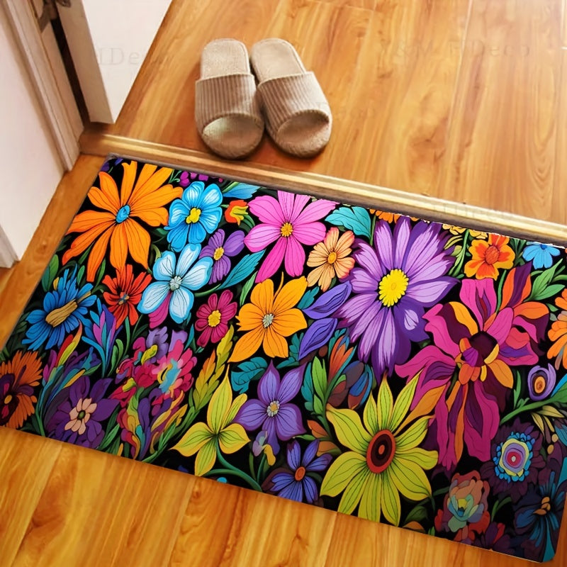 Ushbu jonli gullar dizaynidagi oshxona matosi 1 dona, 0.8 mm qalinlikda. U yumshoq va qalin, bu esa uni kir yuvish xonasi, hammom, yashash xonasi yoki yotoqxona uchun mukammal qiladi. Mat 100% polyesterdan tayyorlangan.