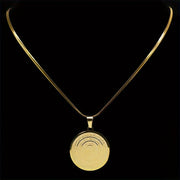 Islomiy Qur'on oyati taqinchoq zanjir zanglamas po'lat 18K oltin bilan qoplangan musulmon kaligrafiyasi zargarlik buyumlari erkaklar va ayollar uchun