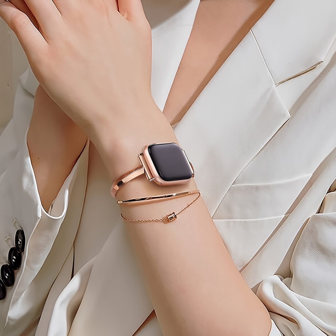 Women's Aluminum Alloy T-Shape Smartwatch Strap for Apple Watch 38mm-49mm