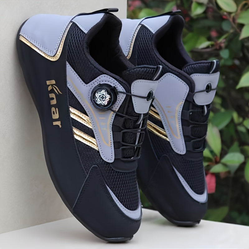 Men's Casual Lace-Up Shoes Breathable Fabric Upper All-Season Low Top